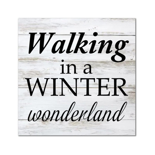 Walking In A Winter Wonderland Wood Sign Classic Wall Plaque Saying Quotes Door Sign Wood Decor Farmhouse Wall Hanging Plaque For Home Laundry Room Kitchen Bedroom Housewarming Gift 12x12in