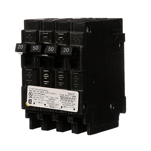 Siemens Q22050CT 50-Amp Double Pole Two 20-Amp Single Pole Circuit Breaker