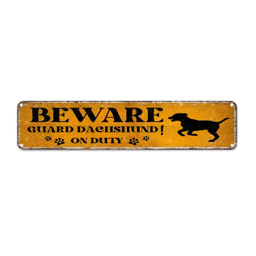 Beware Dog Sign Beagle on Duty Warning Vintage Metal Art Sign Beware Dog Funny Sign Bernese Mountain Dog Metal Tin Plaque Wall Hanging Signs Retro Wall Sign for Laundry Room Living Room 18x4in