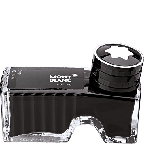 Montblanc Ink Bottle Mystery Black 105190  Premium-Quality Refill Ink in Black for Fountain Pens, Quills, and Calligraphy Pens  60ml Inkwell