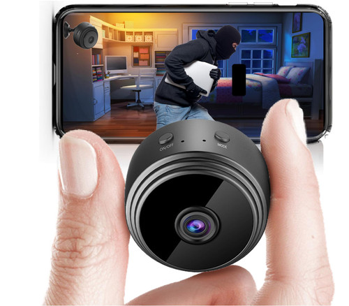 Hidden Camera WiFi Spy Camera Hidden Cameras HD 1080P Wireless Small Nanny Cam Lens with Night Vision and Motion Detection for Home Surveillance Super