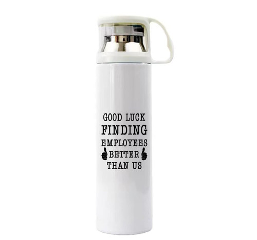 XiErSi Funny Going Away Gifts for Boss - Good Luck Finding Better Employees Than Us - 14 oz Thermos Cup Best Office Farewell Gifts for Boss Men and Women