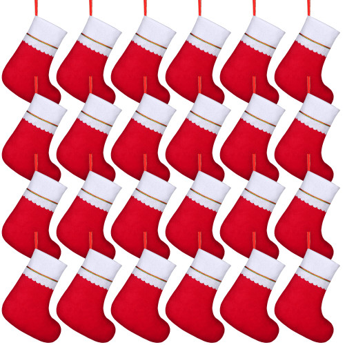 ANVAVO 24 Pack Christmas Stockings Red Felt Xmas Fireplace Hanging Stockings 15 Inches Christmas Holiday Stockings for Family Holiday Xmas Party Decorations ANVAVO 24 Pack Christmas Stockings Red Felt Xmas Fireplace Hanging Stockings 15 Inches Christmas Holiday Stockings for Family Holiday Xmas Party Decorations