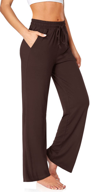 UEU Women's Casual Loose Wide Leg Yoga Pants Lounge Pajamas High Waist Drawstring Cozy Athletic Trendy Sweatpants with Pockets UEU Women's Casual Loose Wide Leg Yoga Pants Lounge Pajamas High Waist Drawstring Cozy Athletic Trendy Sweatpants with Pockets