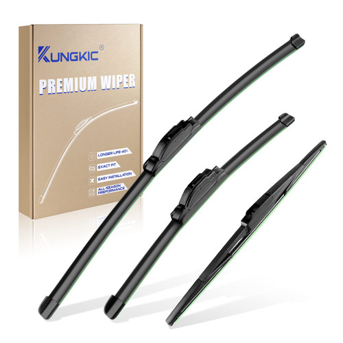 KUNGKIC 20"/20" Replacement Windshield Wipers with 12" Rear Wiper Blade For nissan Cube honda Element Stable Quiet OEM All-Season Accessories 3 PCS