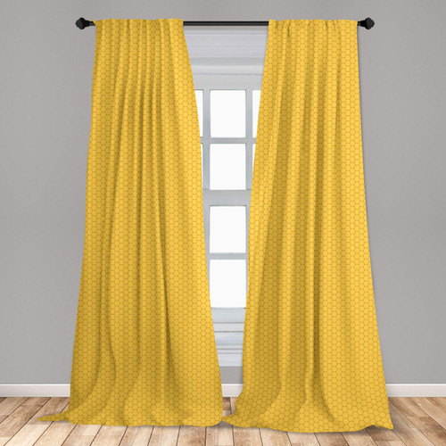 Ambesonne Honeycomb Curtains, Geometric Pattern Hexagons Abstract Composition Modern Art Illustration, Window Treatments 2 Panel Set for Living Room Bedroom, Pair of - 28" x 84", Yellow Earth Yellow Ambesonne Honeycomb Curtains, Geometric Pattern Hexagons Abstract Composition Modern Art Illustration, Window Treatments 2 Panel Set for Living Room Bedroom, Pair of - 28" x 84", Yellow Earth Yellow