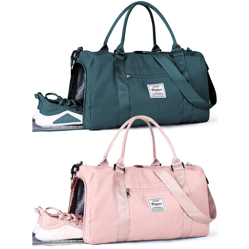 Gym Bag Mens with Shoes Compartment and Wet Pocket,Travel Duffel Bag for Women for Plane,Sport Gym Tote Bags Swimming Yoga,Waterproof Overnight Bag Carry on Weekend Bag Hospital Holdalls
