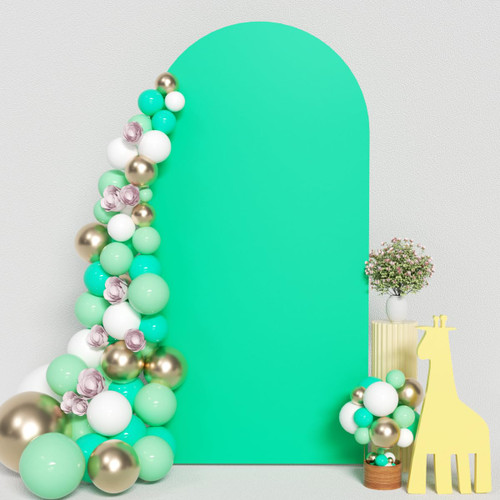 Green Arch Cover Backdrop Fabric - Chiara Backdrop Covers, Wedding Arched Panel Background Stand Cover, Spandex Arch Covers for 6.6ft Arch Backdrop Stand to Custom Decor Christmas Birthday Party