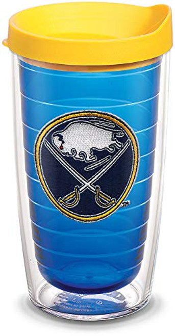 Tervis 1065086 NHL Buffalo Sabres Primary Logo Tumbler with Emblem and Yellow Lid 16oz, Blue Tervis 1065086 NHL Buffalo Sabres Primary Logo Tumbler with Emblem and Yellow Lid 16oz, Blue