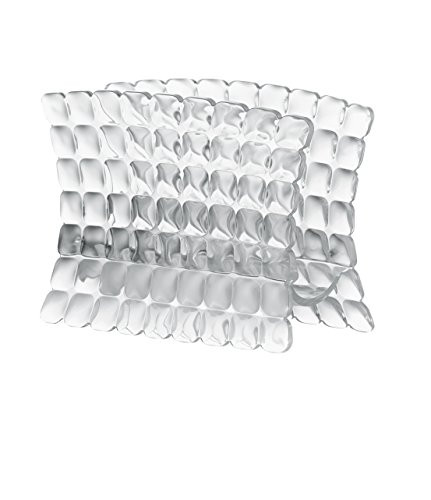 Guzzini Tiffany Collection Table Napkin Holder, Durable BPA-Free Acrylic Looks Like Crystal, 6" x 3" x 4-1/4", Transparent