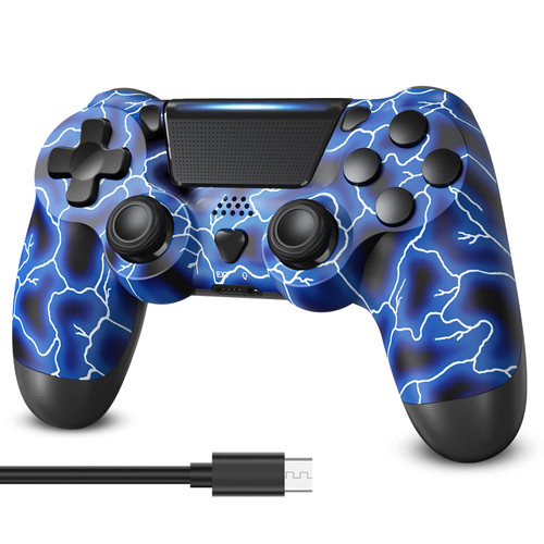 Yinjie P4 Controller Wireless Compatible with P4/Slim/Pro/PC with Dual Vibration,Touch Pad,1000mAh,3.5mm Headphone Jack