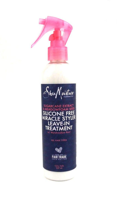 SheaMoisture Sugarcane Extract & Meadowfoam Seed Miracle Hair Styler Leave-In Treatment silicone free and colour safe leave-in conditioner for all hair types 237 ml