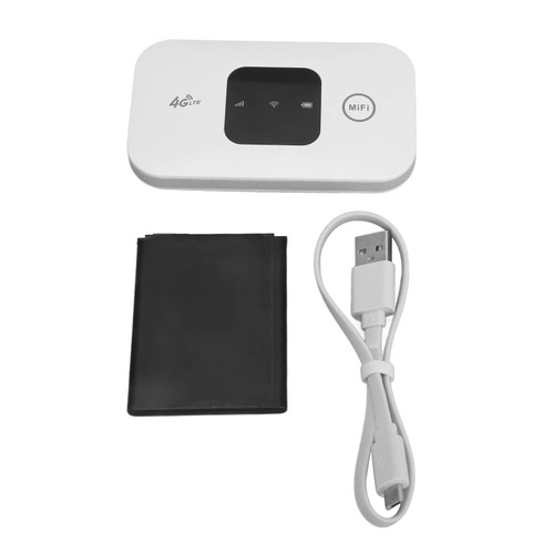 Wireless Hotspot WiFi Device, 4G Mobile WiFi Hotspot SIM Card Slot Portable WiFi Hotspot for Travel High Speed White Mobile Hotspot