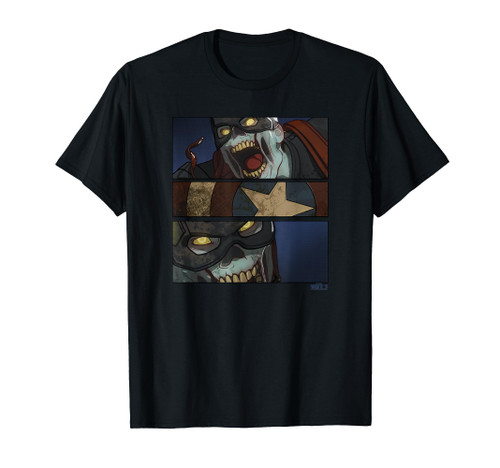 Marvel What If Zombie Captain America Panels T-Shirt