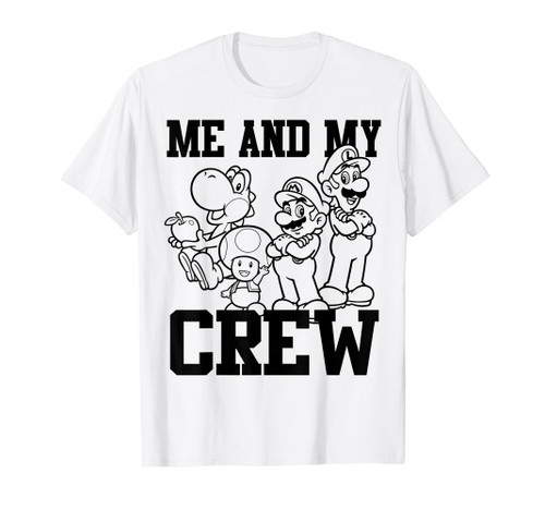 Nintendo Super Mario Me And My Crew Graphic T-Shirt T-Shirt