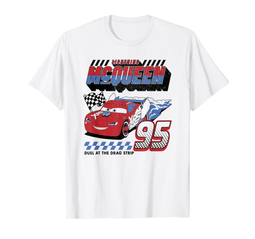 Disney Pixar Cars Lightning McQueen Americana Car Race T-Shirt