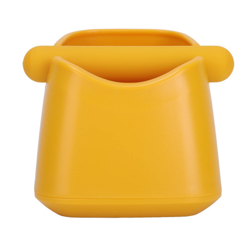 Knock Box for Coffee Espresso Grounds, Espresso Knock Box Coffee Grounds Knock Box Small Knock Container with Removable Knock Bar Espresso Dump Bin for Coffee Ground(Yellow)