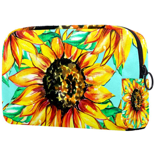 Inhomer Cosmetic Bag for Women Vintage Sunflowers Travel Makeup Case Handy Pouch Organizer Toiletry Bag Gifts Inhomer Cosmetic Bag for Women Vintage Sunflowers Travel Makeup Case Handy Pouch Organizer Toiletry Bag Gifts
