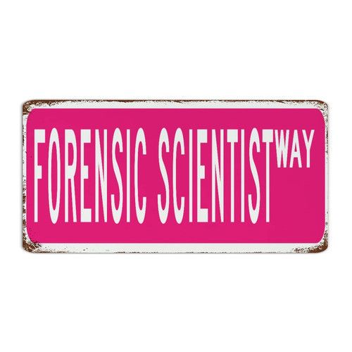 Autravelco Country Metal Tin Sign Forensic Scientist Wall Decorations Metal Plaque for Dining Room Bedroom Backyard Career Street Profession Art Poster Gift for Laundry 6x12 Inch
