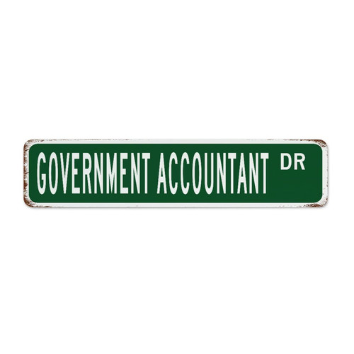 Autravelco Rustic Metal Signs Government Accountant Wall Decorations Garage Signs for Restaurants Bedroom Porch Career Street Art Poster Gift for House 4x18 Inch