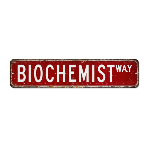 Autravelco Fashion Chic Metal Tin Sign Biochemist Home Decor Garage Signs for Office Kitchen Shop Profession Way Series Gift Art Poster Gift for Front Door 4x18 Inch