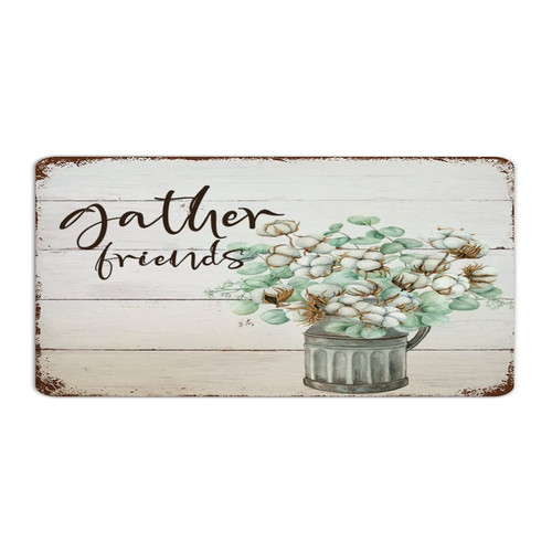 Farmhouse Metal Plaque Gather Friends Watercolor Floral in Mason Jar Man Cave Decor Art Poster Coffee Bar Lounge Bedroom Flowers Painting Pictures Artwork Metal Tin Sign Gift for Indoor 6x12 Inch Farmhouse Metal Plaque Gather Friends Watercolor Floral in Mason Jar Man Cave Decor Art Poster Coffee Bar Lounge Bedroom Flowers Painting Pictures Artwork Metal Tin Sign Gift for Indoor 6x12 Inch