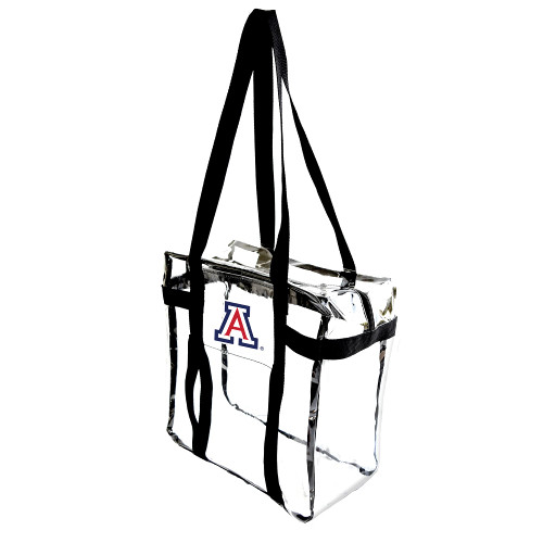 Littlearth unisex-adult NCAA Arizona Wildcats Clear Tote-Along Bag, Clear, One Size