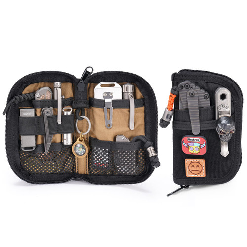 VIPERADE VE10 Tool Pouch, EDC Pocket Organizer for Men, Small EDC Organizer Pouch with 7 Pockets, EDC Pouch Organizer Utility Pouch for Multitools, Nylon Compact Organizer