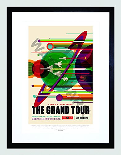 Wee Blue Coo NASA Poster Space Travel Advert Grand Tour 9x7 '' Framed Art Print F97X13676
