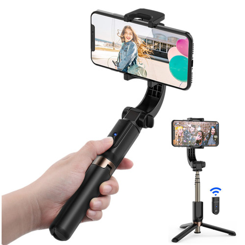 Handheld Gimbal Stabilizer Mobile Phone Selfie Stick Tripod Wireless Remote Control Anti Shake Automatic Balance Suitable for iPhone Android for Samsung Recording Video & Vlogging on Tiktok & YouTube