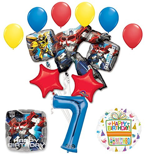 Mayflower Products The Ultimate Transformers 7th Birthday Party Supplies Balloon Decorations