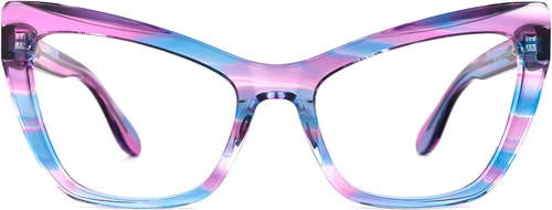 VOOGLAM Pink Cat Eye Frame Clear Lens Glasses for Women,Fashion Glasses Frame Non Prescription Eyeglasses