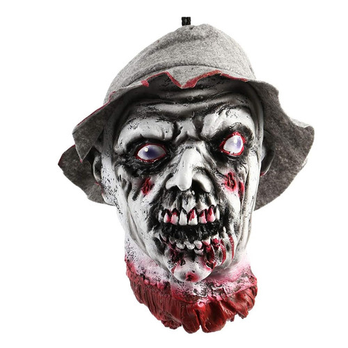 SANKEDOU Halloween Scary Hanging Severed Head Props Decorations, Life-Size Bloody Cut Off Head Latex Zombie Head for Haunted House Halloween Party Yard Bar Decor (D) SANKEDOU Halloween Scary Hanging Severed Head Props Decorations, Life-Size Bloody Cut Off Head Latex Zombie Head for Haunted House Halloween Party Yard Bar Decor (D)