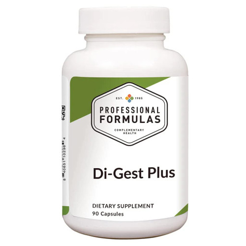 Professional Formulas Di-Gest Plus - Betaine, L-Glutamic Acid, Pancreatin, Papain and Pepsin for Healthy Digestion, Nutrient Absorption, and Gut Lining - Hypoallergenic, Gluten Free, 90 Capsules
