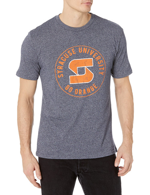 Reserve Collection by Blue 84 NCAA Syracuse Orange Mens Vintage Mock Twist Vault T Shirt, Syracuse Orange Navy, XX-Large