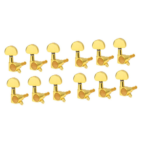 VICASKY 12 Pcs Ukulele Tuner Peg Bass Guitar Tuner Keys Guitar Tuning Machines Head Ukulele Tuning Pegs V Guitar Squier Guitar Bass Tuning Machines Tuning Keys for Bass Ballad Tuners