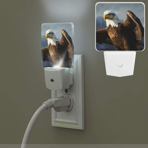 Night Lights Plug into Wall with Dusk to Dawn Sensor Night Light Eagle LED Nightlight for Bathroom Plug in Night Light Auto-On/Off Plug in Nightlights for Hallway Bedroom
