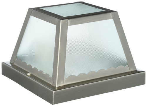 Trans Globe Lighting 4901 BN Outdoor Samantha 5" Flushmount Lantern, Brushed Nickel