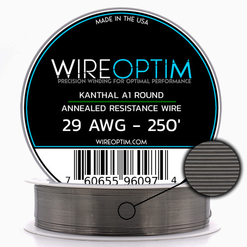 WIREOPTIM Kanthal A1 Resistance Wire 29 AWG - 250 Feet