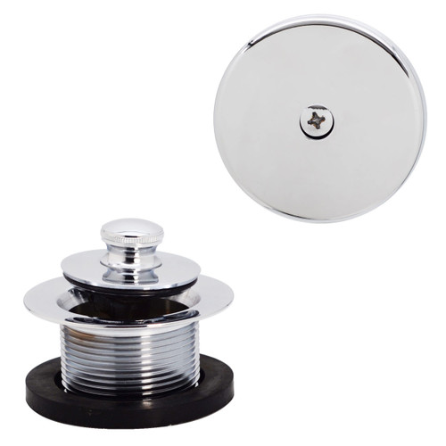 Westbrass Twist & Close Tub Trim Set with One-Hole Overflow Faceplate, Polished Chrome, D94-26 Westbrass Twist & Close Tub Trim Set with One-Hole Overflow Faceplate, Polished Chrome, D94-26