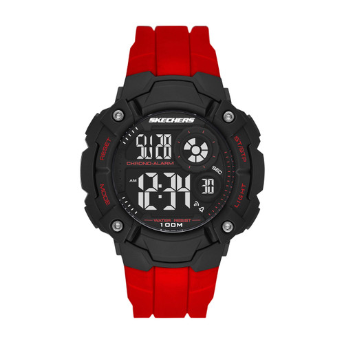 Skechers Men's Westlawn Digital Chronograph Watch, Color: Black, Red (Model: SR1122)