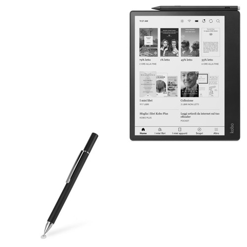 BoxWave Stylus Pen Compatible with Kobo Elipsa 2E - FineTouch Capacitive Stylus, Super Precise Stylus Pen - Jet Black BoxWave Stylus Pen Compatible with Kobo Elipsa 2E - FineTouch Capacitive Stylus, Super Precise Stylus Pen - Jet Black