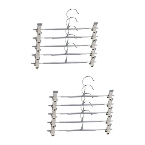 Cabilock 10 pcs Pants Hangers for Men Metal Clothes Rack Hangers for Jeans Metal Clothes Hanger Laundry Hangers Suit Hangers Skirt Hangers Coat Hanger Pants Rack Man Cloth Clip Wardrobe
