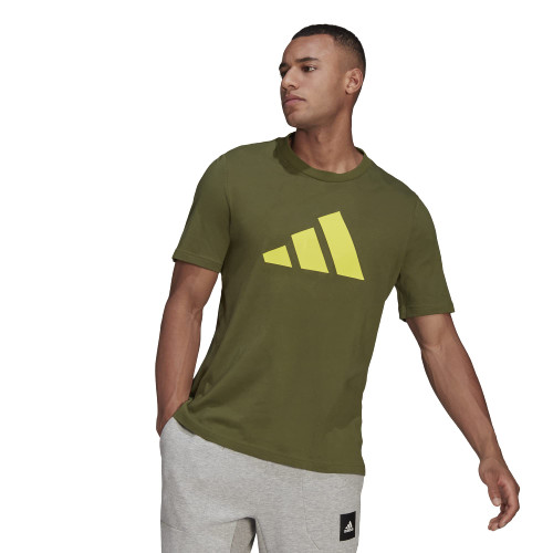 adidas mens BIC Badge of Sport Tee Wild Pine Medium