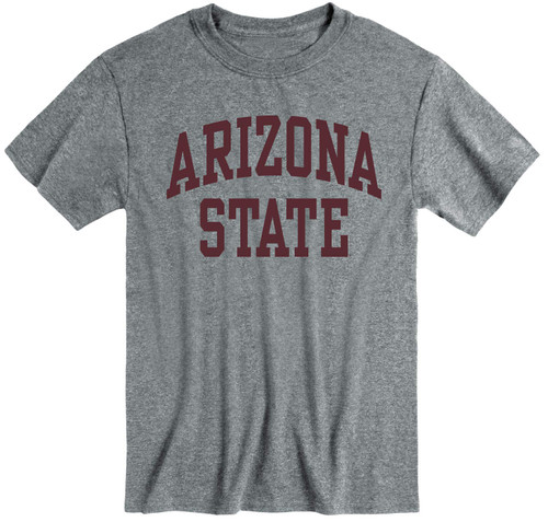 Barnesmith Arizona State University ASU Sun Devils Short Sleeve Adult Unisex T-Shirt, Classic, Charcoal Grey, XX-Large