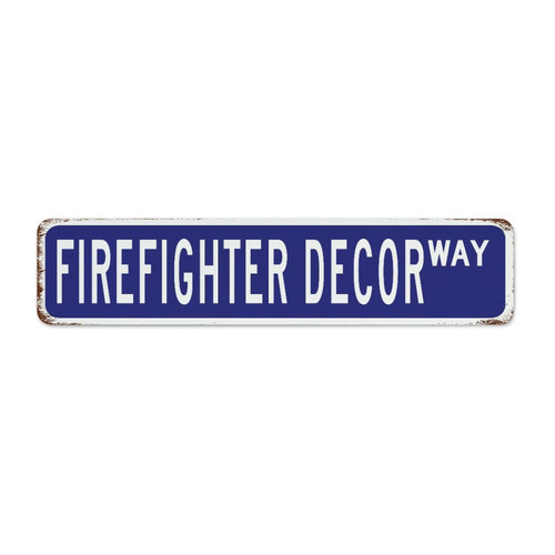 Firefighter Decor Retro Metal Tin Sign Rustic Coffee Bar Signs Profession Way Series Gift Home Decor Garage Signs for Garage Laundry Garden 4x18 Inch