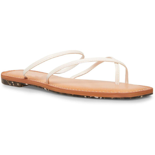 Cool Planet by Steve Madden Womens Freee Strappy Sandals White 8.5 Medium (B,M)