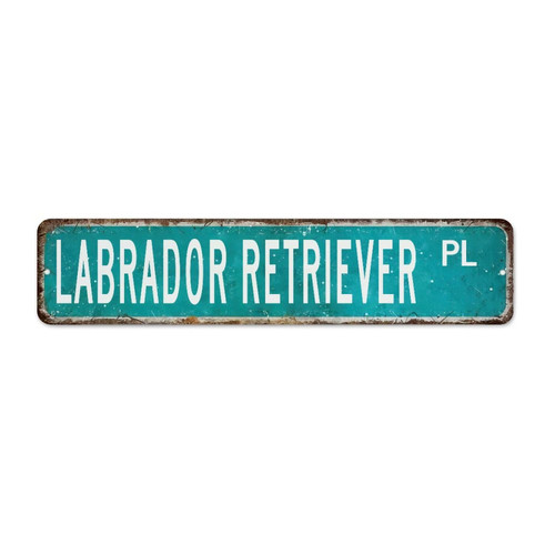Labrador Retriever 4x18 Inch Metal Signs Outdoor Personalized Room Office Laundry Wall Decorations Aluminum Metal Sign Animal Lover Farm Tin Signs for Home