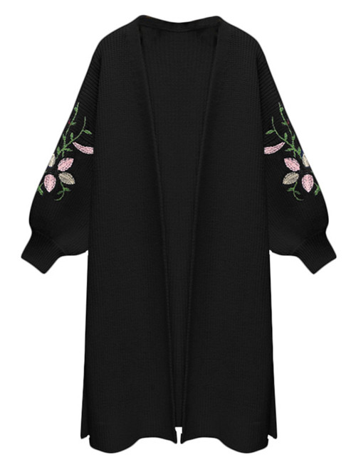 Hotmiss Womens 3/4 Sleeves Lace Floral Cropped Bolero Shrug Open Front Cardigans Crochet Summer Shrug Cami Tops Black