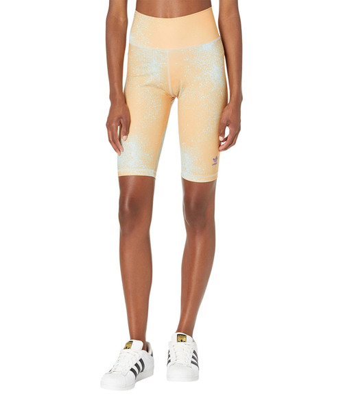 adidas Originals Adicolor Beach Vibes Short Tights Almost Blue/Hazy Orange LG